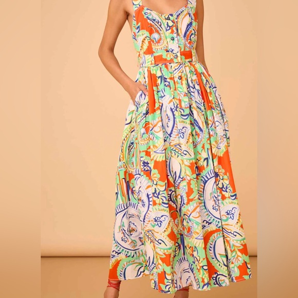 Hunter Bell Cleo Dress Amalfi Tiles NWT 10